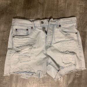 American eagle high waisted jean shorts size 4